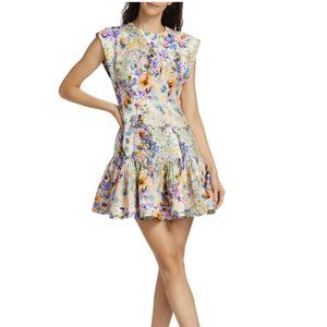 Zimmerman Tama Floral-Printed Flounce Minidress